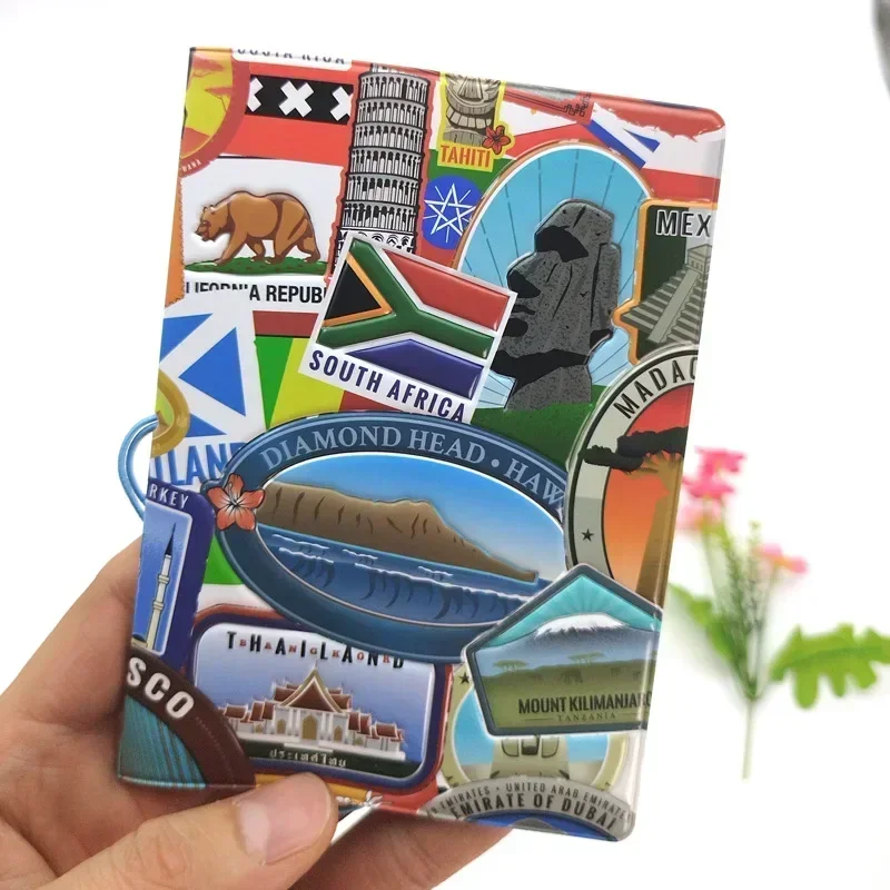Travel Passport Cover Wallet Bag Letter Men Women Pu Leather ID Address Holder Portable Boarding Travel Accessories: WHITE