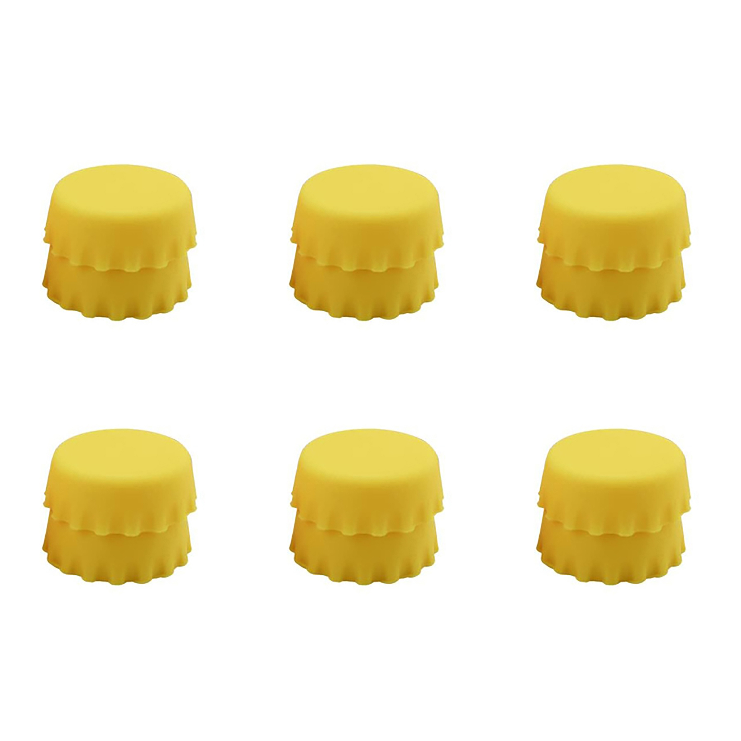 Tapa de botella de cerveza de silicona, cubierta conservante, tapa de botella, vinagre, corctel de soja, 3cm, tapón de vino, accesorios de Bar, 2/6/12 Uds.: Oro