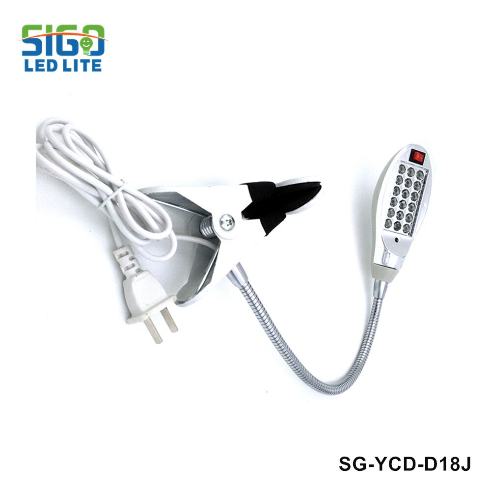 10 jaar fabriek D18J LED Naaien Licht Werken Zwanenhals Lamp met Magnetische Accessoires Gereedschap