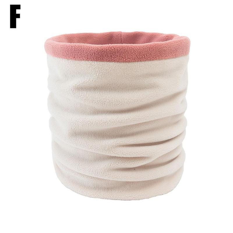 1 stk buff på halsen vinter crinkle hijab fleece skjerf ansikt bandana kvinner menn strikket solid hals skjerf buff på halsen vinter: 06