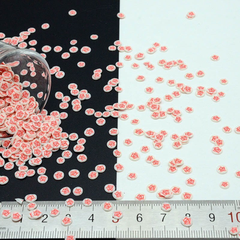 10g/ partier polymer ler drysser rosenblomster til håndværk, gør-det-selv-konfetti, neglekunst: 1