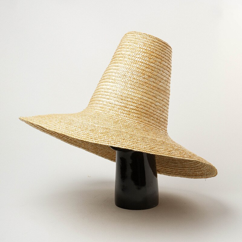 01906-hh7359 23cm høj håndlavet halm walking show modeller fedoras kasket mænd kvinder fritid hat