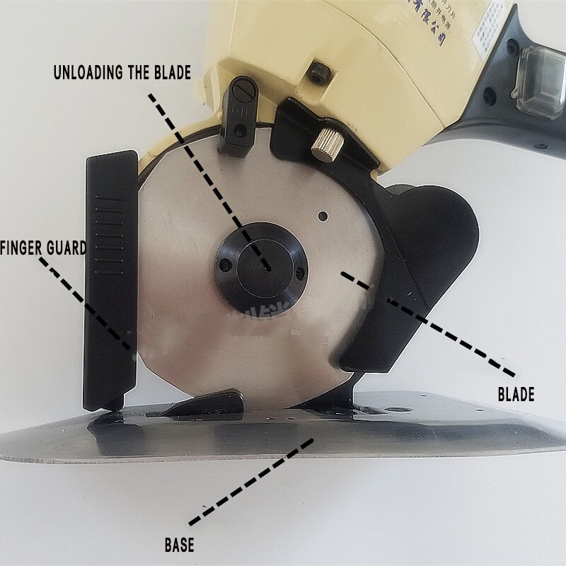 YJ-110 Type Elektrische Doek Cutter Stof Snijmachine Stof Ronde Mes Snijmachine Elektrische Hand Push Schaar