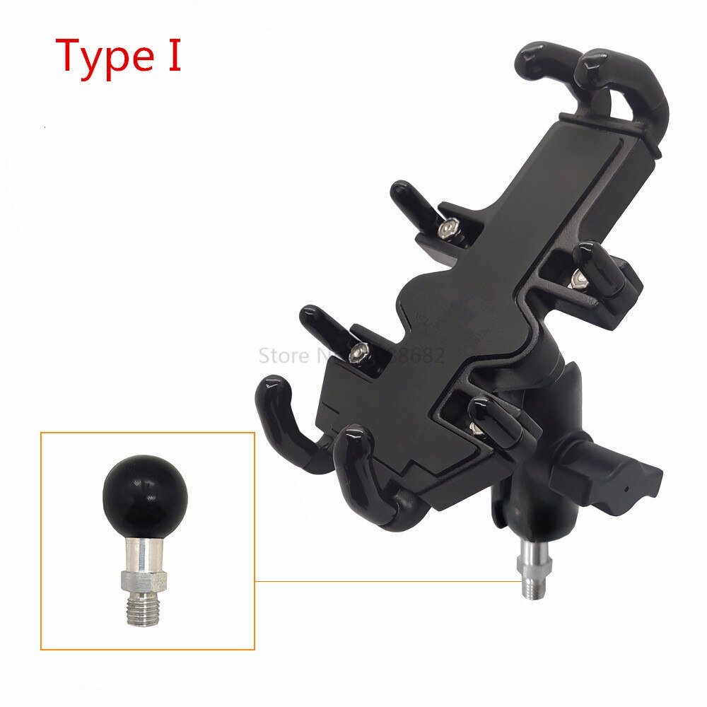 Jadkinsta Sfera In Alluminio Supporto Del Supporto Regolabile Del Motociclo Manubrio con Doppia Presa Braccio per Gopro Telefono Ram Mount: I