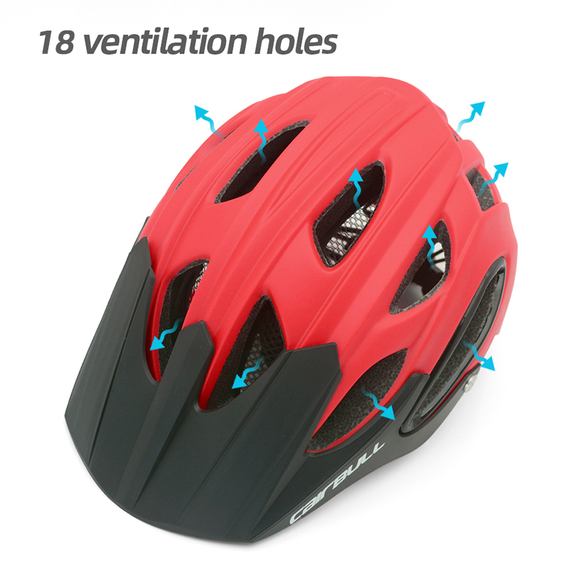 CAIRBULL – casque de vélo vtt ventilé avec visière solaire, filet anti-insectes, moulé intégralement, pour hommes et femmes adultes
