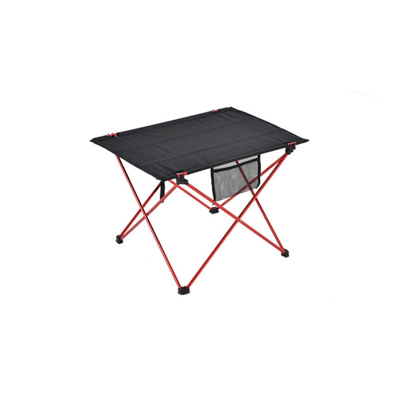 Udendørs foldbart bord camping bærbare møbler computer sengeborde ultralet aluminium klatring vandreture picnic foldebord: Rød
