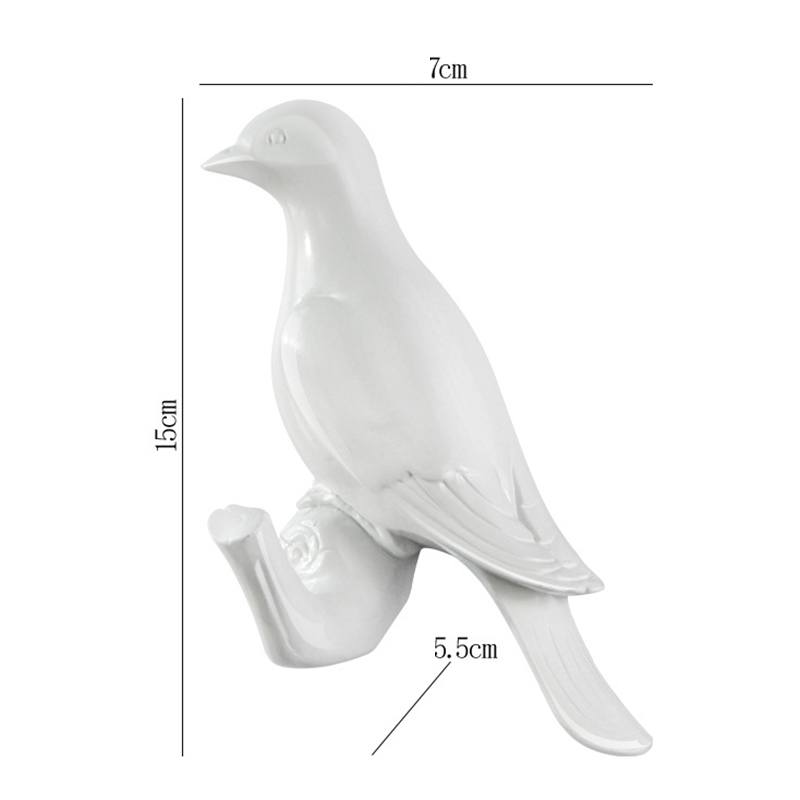 Bird Fridge Hook Key Wall Crochet Holder Kitchen Hooks Resin Process Animal Hook Hanging Hanger Rack Wall No punching Home Decor: light green