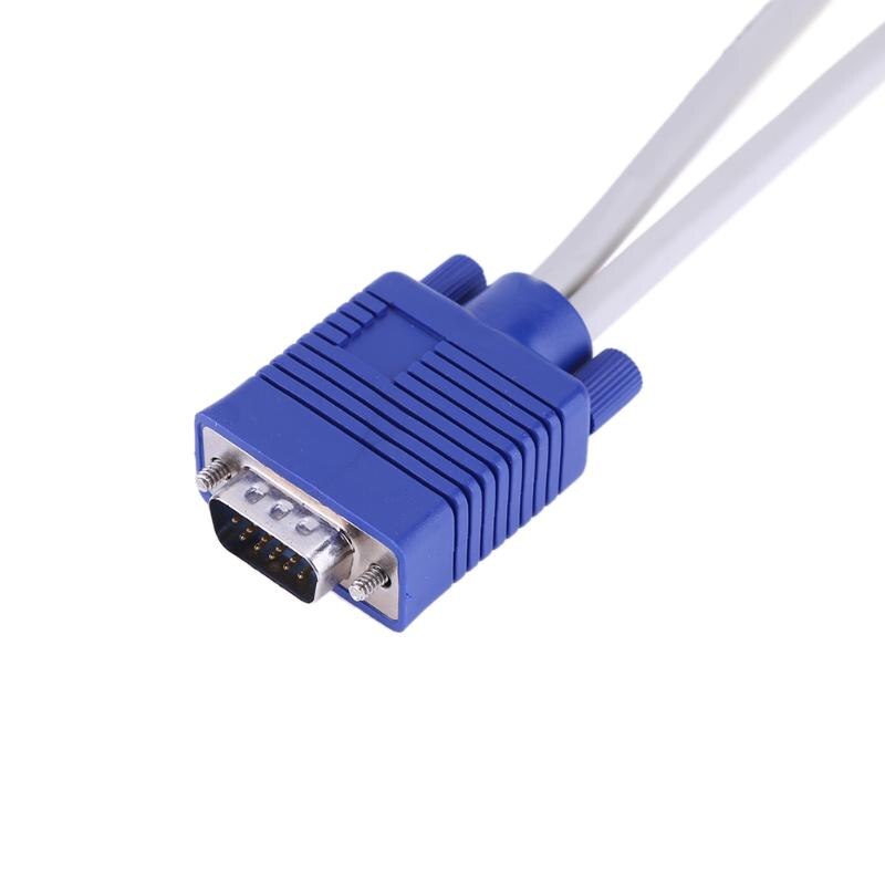 ALLOYSEED Computer VGA Splitter Cable 1 Dual 2 Monitor 15pin Two Ports Male To Female VGA Cable Video Y Splitter Connector