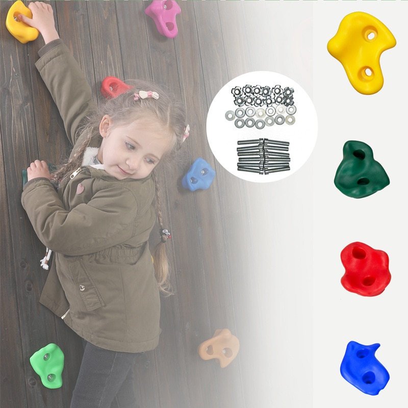 25 Rock Climbing Holds for Kids and Adults, Large Rock Wall Grips for Indoor and Outdoor Play Set
