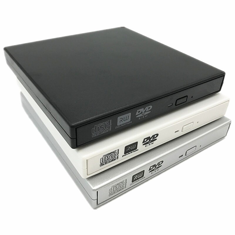 External silver USB 2 8x DVDRW DL DVDRW CD RW Burner Drive All PC and for Mac