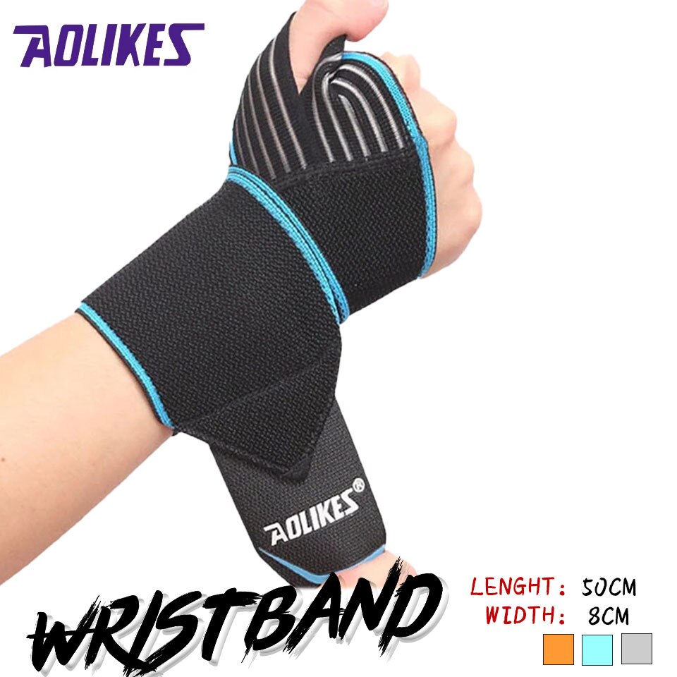 Aolikes 1Pcs Sport Pols Bands Polssteun Band Wraps Hand Verstuiking Herstel Polsband Voor Fietsen Tennis Gym Accessoires