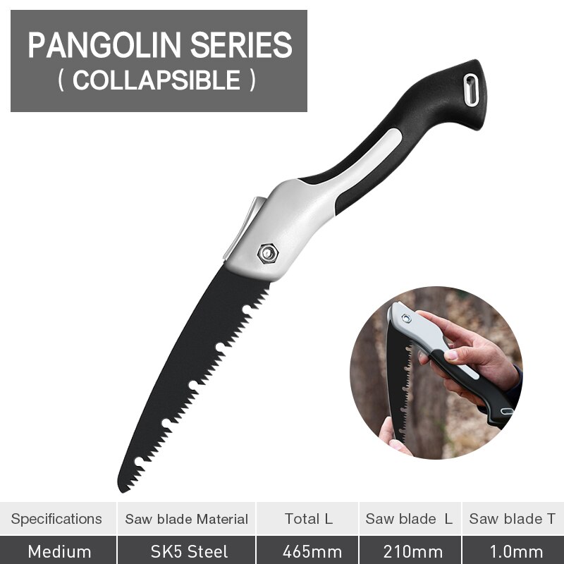 Tijeras de podar largas, herramienta de jardín telescópica, cortador de ramas de árbol, herramienta de mano para agricultura, podadora de trinquete, AI-ROAD: 465 Folding Saw