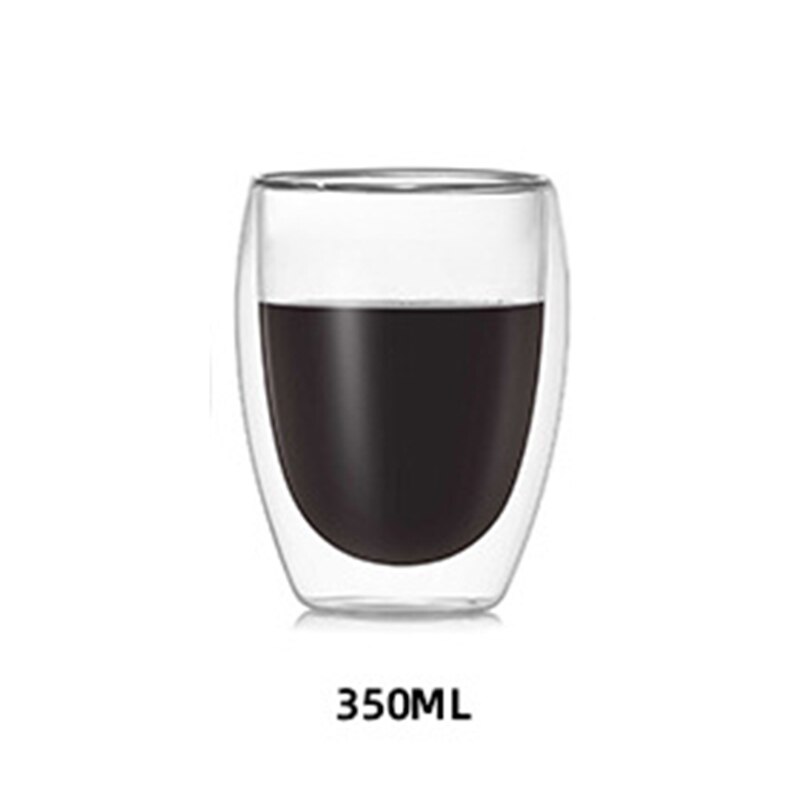 Heat resistant Double-layer Thermo Glass Creatives Egg-Shaped Cup For Drink Coffee Milks FBS889: 350ml