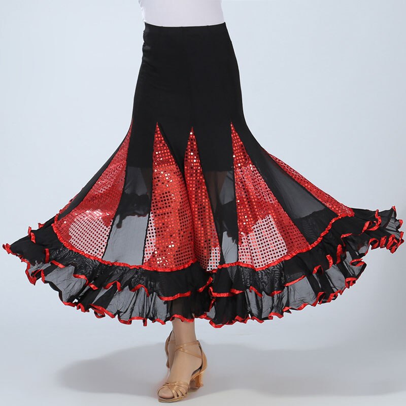 National Standard Dance Waltz Square Dancing Skirt Performance Modern Flamengo Ballet Ballroom Costumes