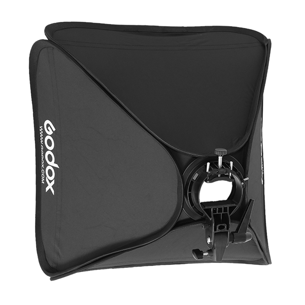 GODOX Foldable Softbox Kit with S Type Bracket Stable Bowens Flash Bracket Mount for Camera Flashes