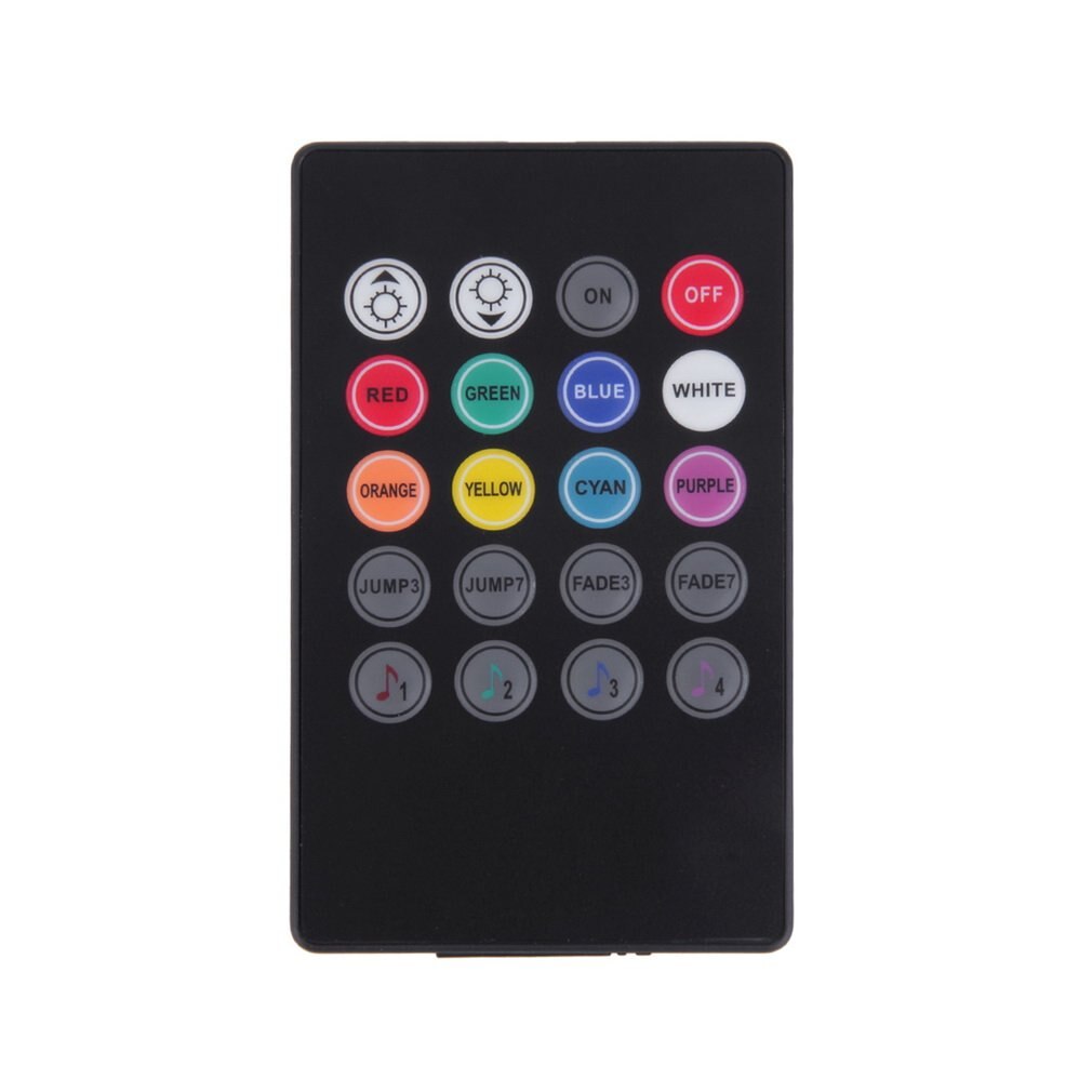 Worldwide LED Music IR Controller 12V 2A 20 Keys IR Remote Controllers for 3528 5050 RGB LED Strip Lights Mini Controller