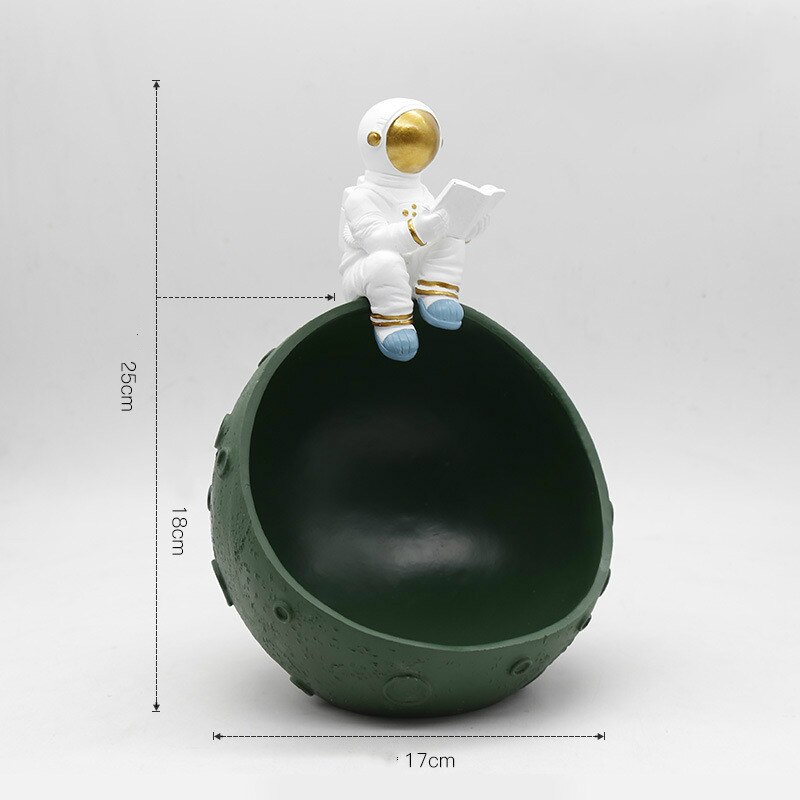 Nordisk harpiks astronaut skulptur figur søte nøkler lagring håndverk skrivebord moderne rom dekorasjon tilbehør hjem: 14