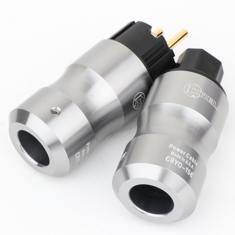 Krell 24K Gold Plated Europe Standard Male Mains AC Power Plug Audio HIFI European Female Power Supply Socket