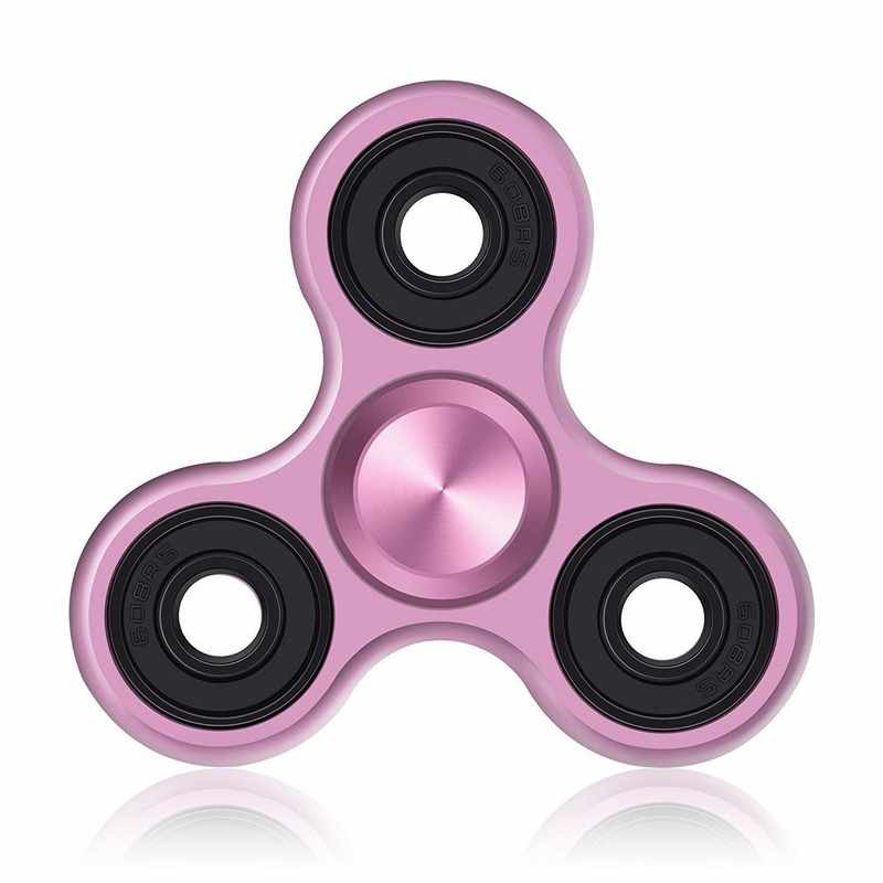 Aluminium Alloy Hand Spinner Solid Color Metal Fidget Spinner Hand Tri Spiner Ring Hobbies for Adults