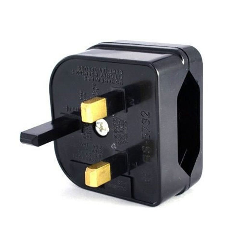 European Euro EU 2 Pin to UK 3Pin Power Socket Travel Plug Adapter Converter