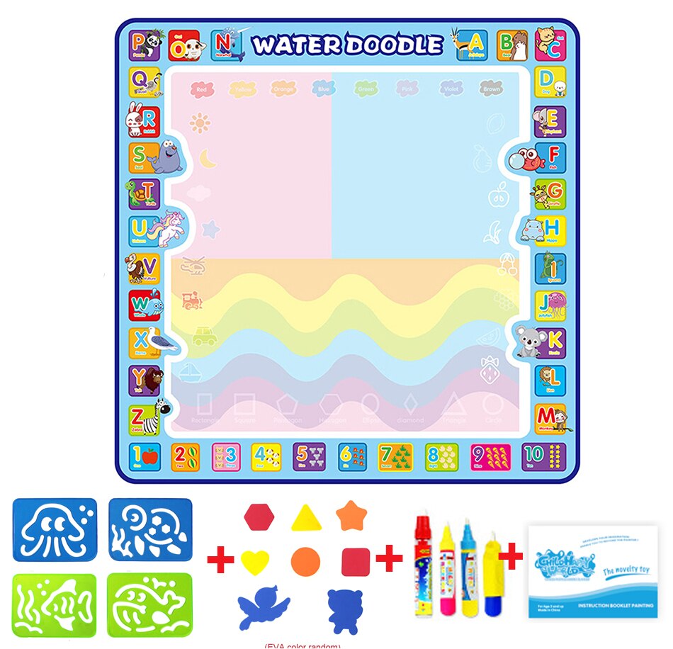 Magic Water Drawing Mat Doodle Mat Doek Met Doodle Pen Schilderij Board Educatief Speelgoed Voor Kinderen: B