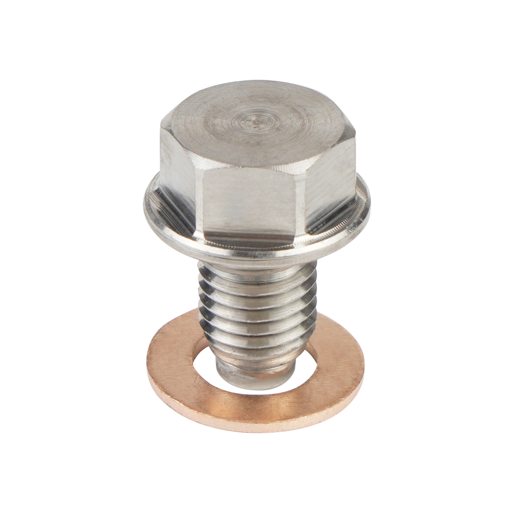 M12x1.25 M14x1.5 M16x1.5 M18x1.5 de acero inoxidable magnético tapón de drenaje de aceite de drenaje de aceite tuercas de plata accesorios de coche pernos de Metal: YELLOW