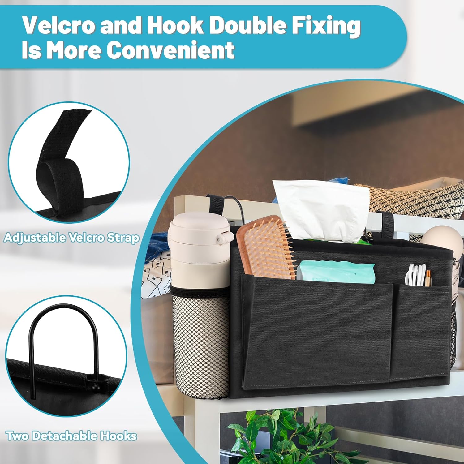 Nachtkastje Organizer voor stapelbedaccessoires Slaapzaalopslag voor nachtkastje Plank en stapelbed Plank Bed Caddy voor thuis