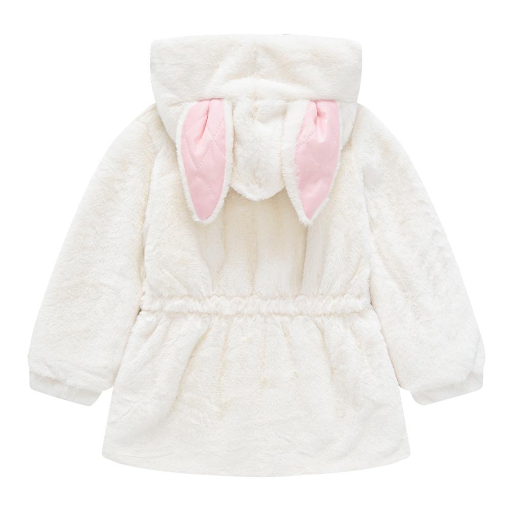 Winter Autumn Baby Girls Coat Long Sleeve Cute Rabbit Ears Jacket Hoodies Kids Clothes 2 3 4 5 6 Year Children Outerwear