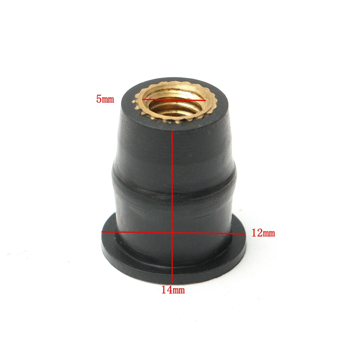 10x M5 5mm Metric Rubber Well Nuts Windscreen Fairing Cowl