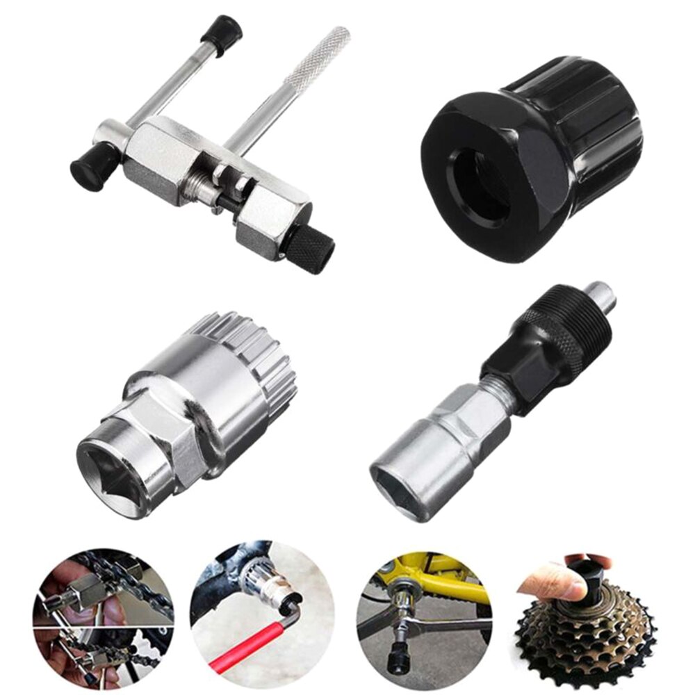 Bike mtb repair tool kit mtb crank extractor chain breaker cassette bottom bracket remover: Default Title