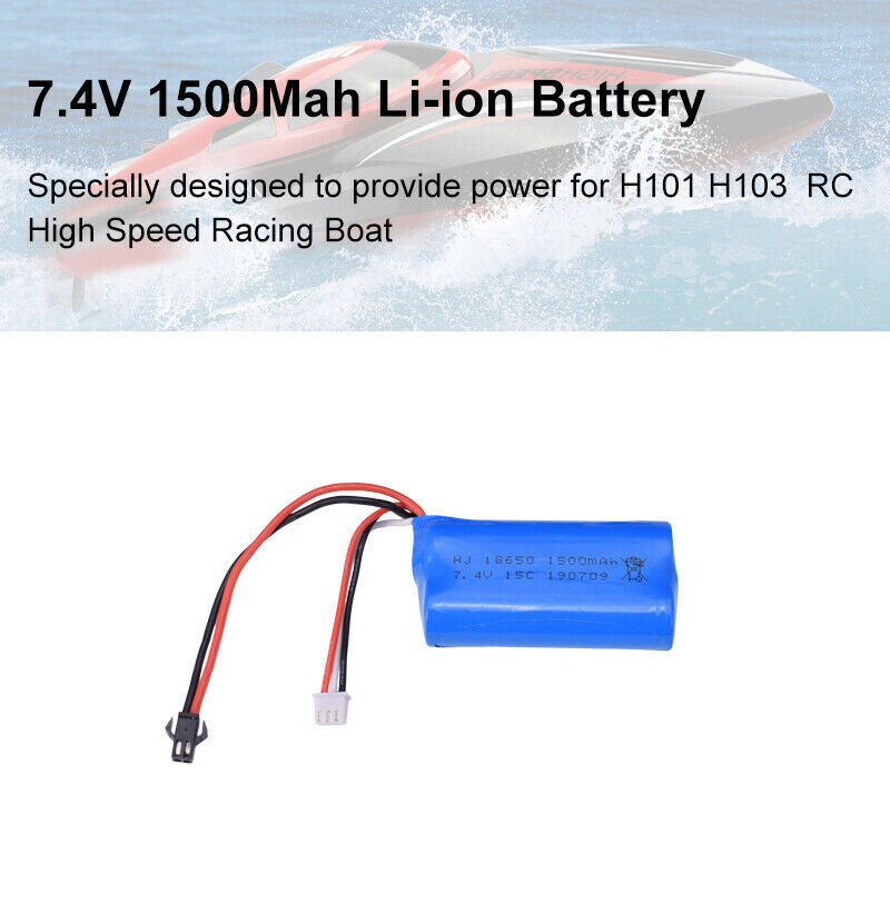 18650 batterie Für Udi U12A Syma S033g Q1 H101 H103 FT009 RC boote flugzeug spielzeug teile 7,4 V 1500mAh