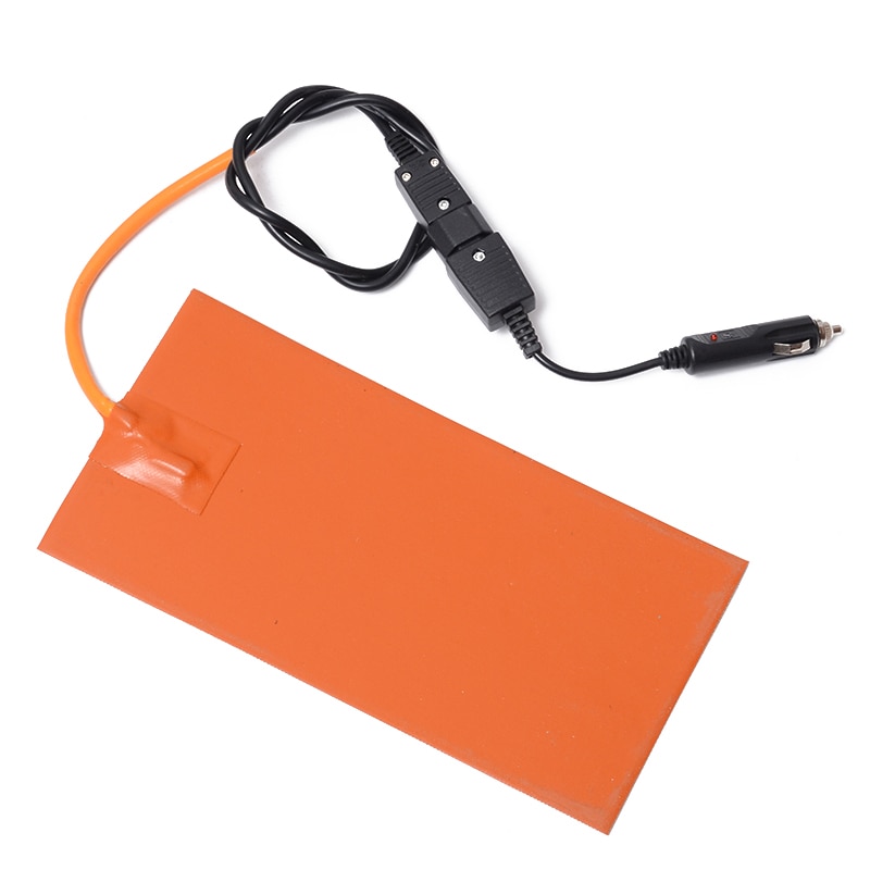 1PC 12V 100W Silicone Heating Pad Flexible Moisture Proof Heater Mat Fuel Tank Water Tank Rubber Heating Mat Warming Accessories