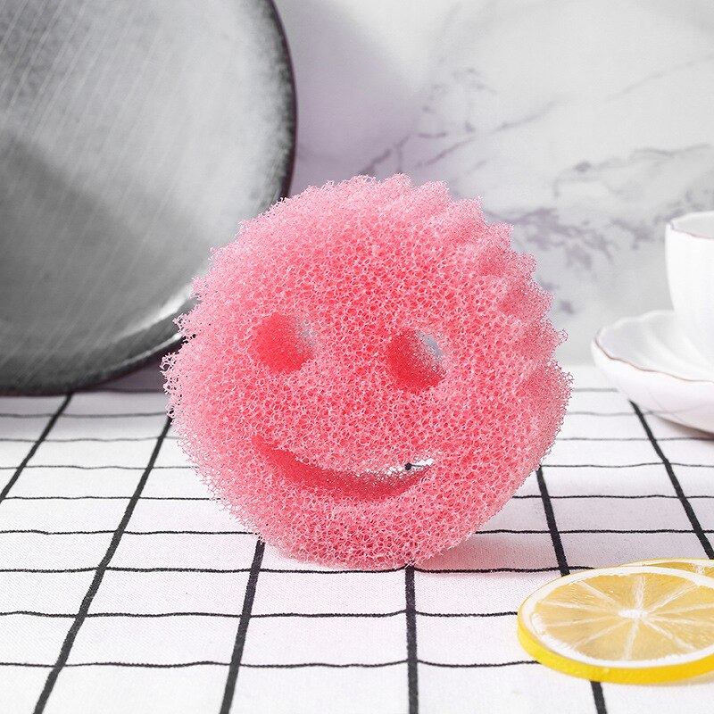 Brosse éponge magique Smiley, lave-vaisselle, , outils de nettoyage pour la cuisine et la maison, tampon à récurer puissant,: A