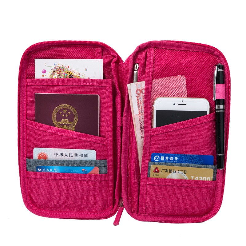 Portafogli da donna impermeabili borsa da viaggio multifunzione per uomo porta passaporto porta carte di credito antipolvere per banca commerciale