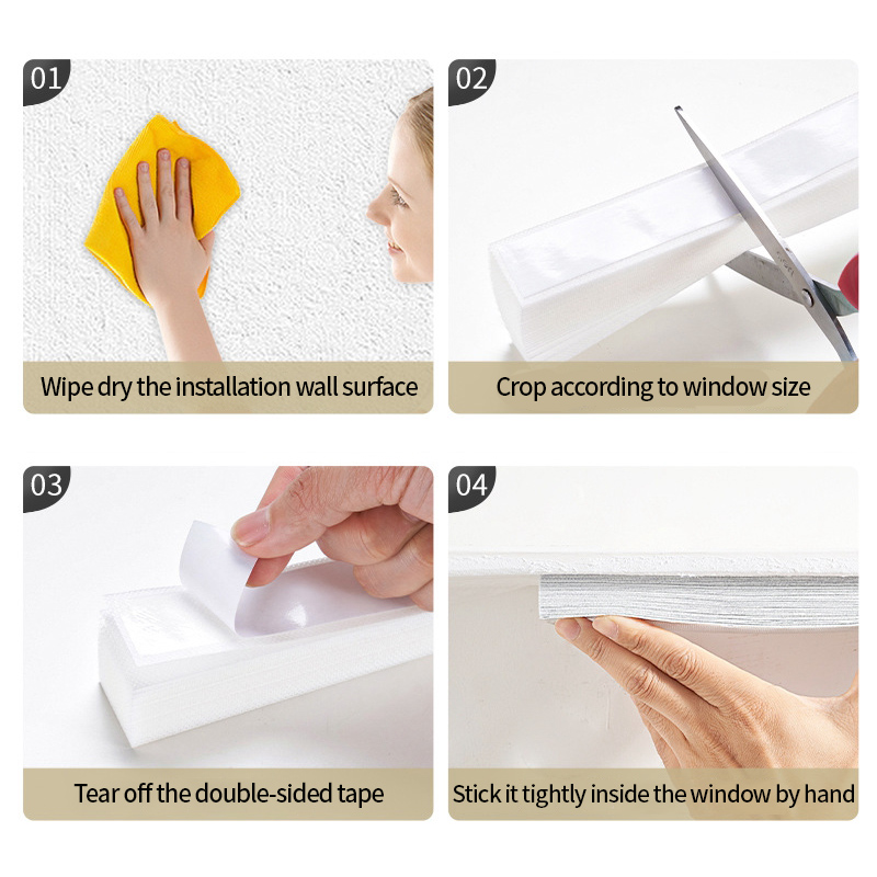 Blind Curtain Self-Adhesive Easy Installation Privacy Window Curtain Summer Sunscreen Curtains Home Sunshade Supplies