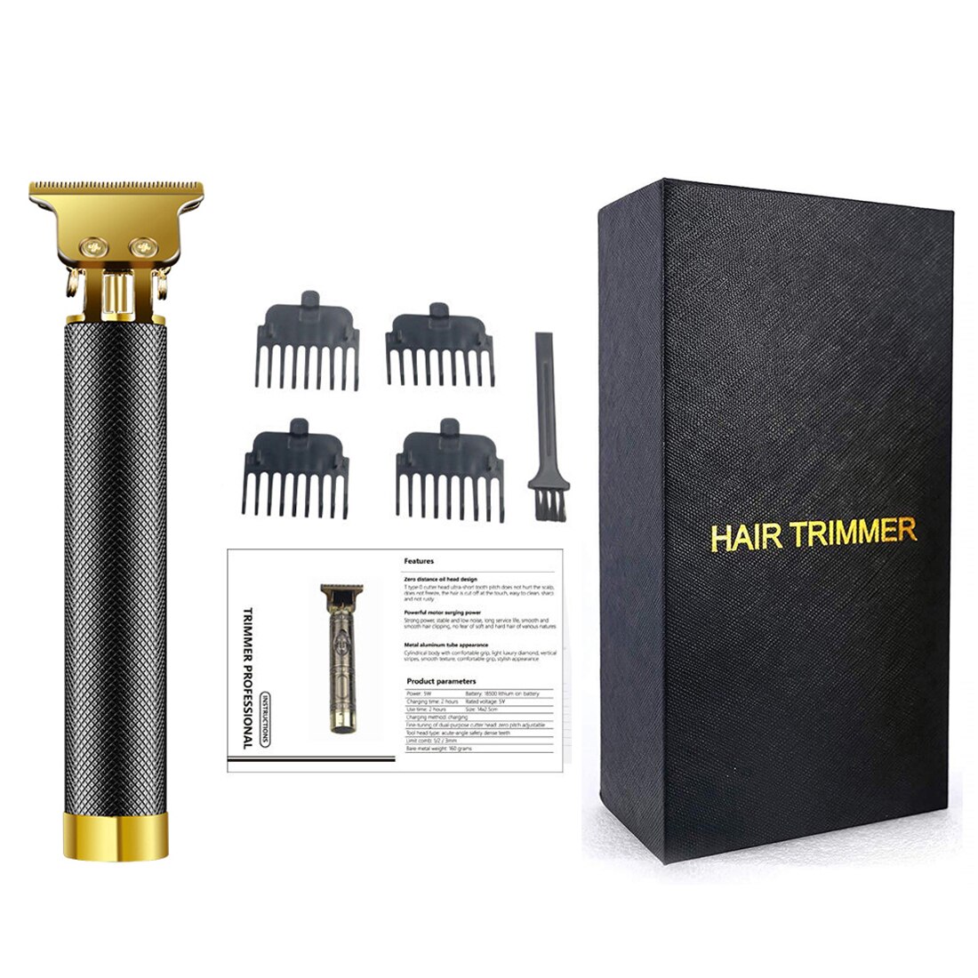 Elektrische Tondeuse Oplaadbare Scheerapparaat Baard Trimmer Professionele Mannen Haar Snijmachine Baard Kapper Tondeuse: With Box9