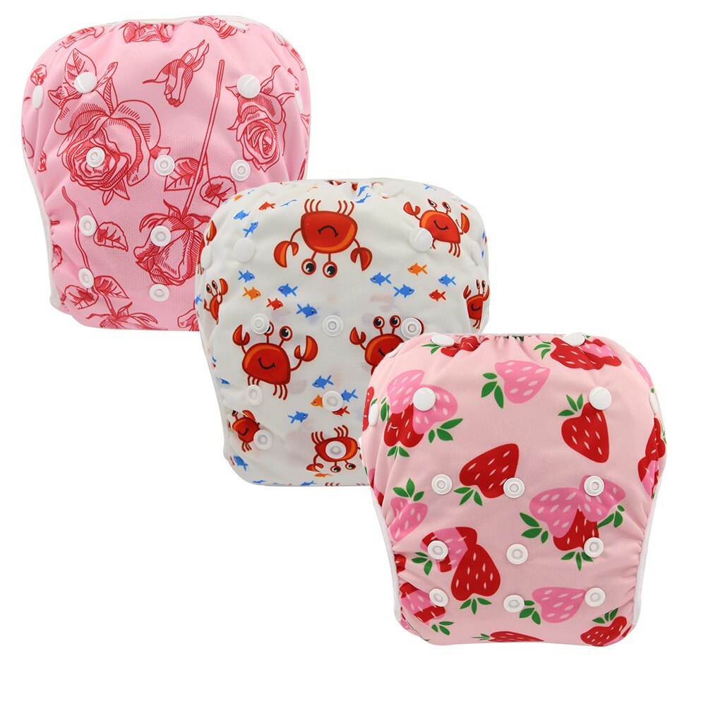 Ohbabyka – couche de bain réutilisable pour bébé et tout-petit, couche-culotte ajustable, taille unique, , de réception pour bébé, 3 paquets, nouveauté été: 557677