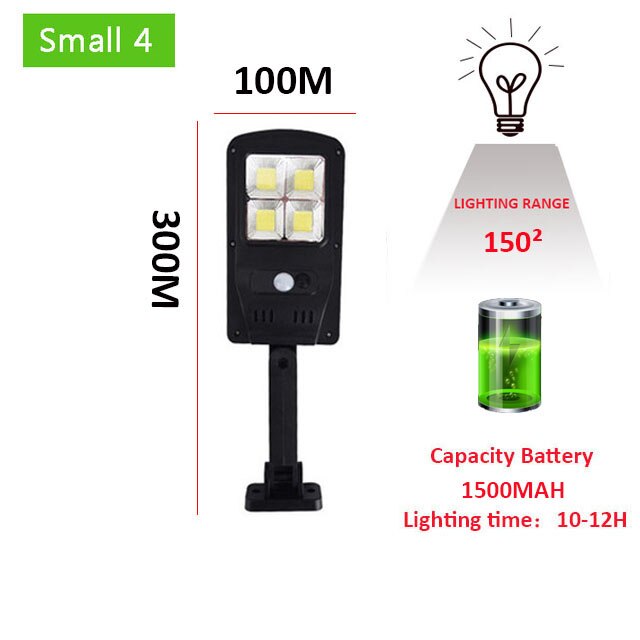 8000W 504LED Solar LED Street Light Waterproof PIR Motion Sensor Smart Remote Control Lamp Outdoor Garden Security Wall Light: S4