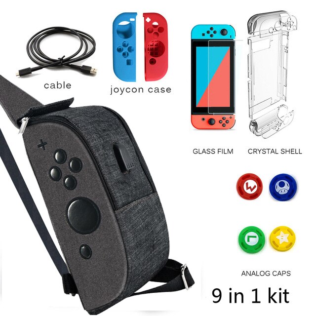 Per Nintend Interruttore Crossbody Borsa Da Viaggio con Porta USB di Ricarica per Nintendo Switch di Console di Gioco Accessori di Caso di Immagazzinaggio: C