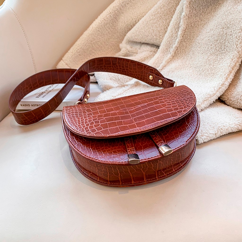 Ladies Handbags Ladies Crocodile Leather Waist Bag Casual All-match Simple Shoulder Messenger Bag
