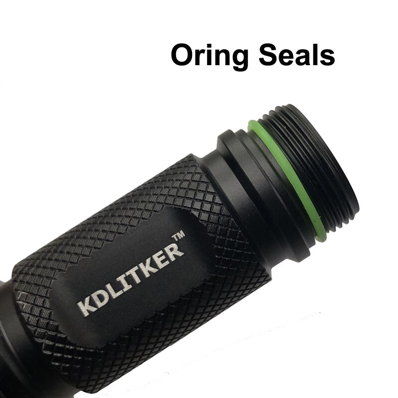 Joint torique élastique en Silicone pour lampes de poche, étanche, vert GITD (10 pièces)