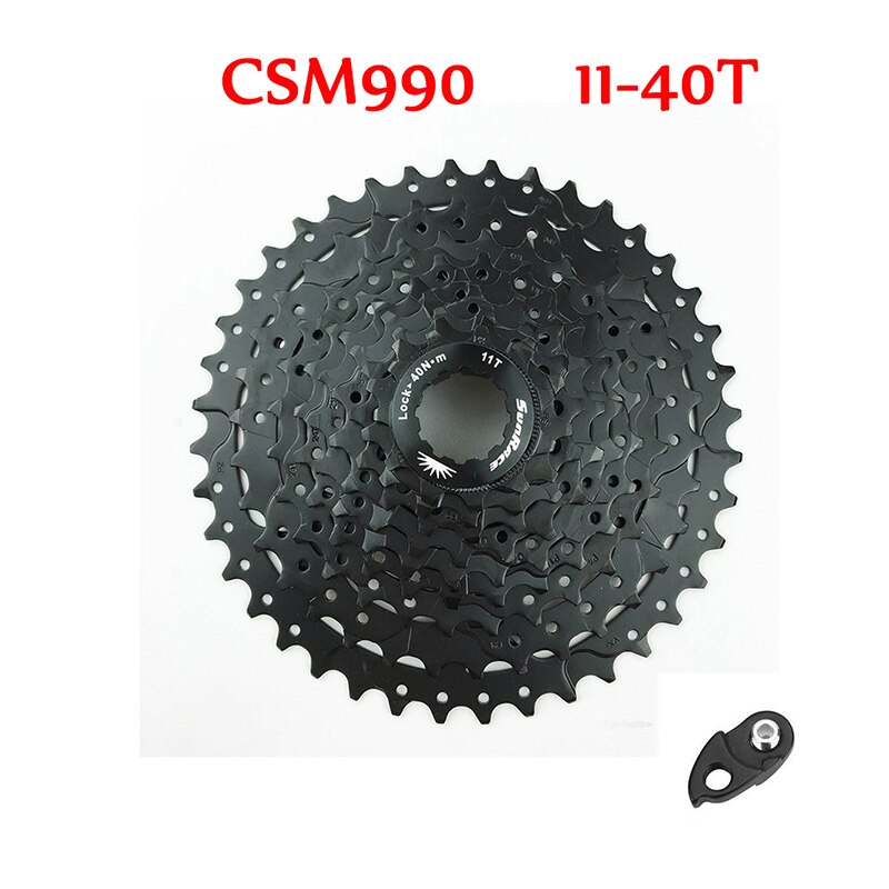 Sunrace 9 Speed Cassette 11-40T Mountain Bike Freewheel X9 Chain Cogs Wide Ratio MTB Freewheel Adapter fit Shimano SRAM