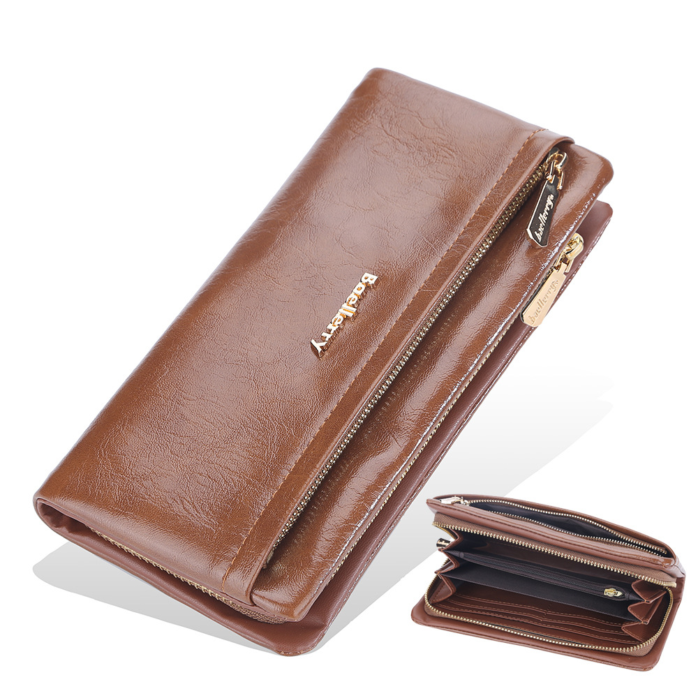 Baellerry New Women Phone Bag Wallets Large Capacity Handbag Zipper Card Holder Female Purse Coin Pocket Brand Wallet For Girls: Niebieski