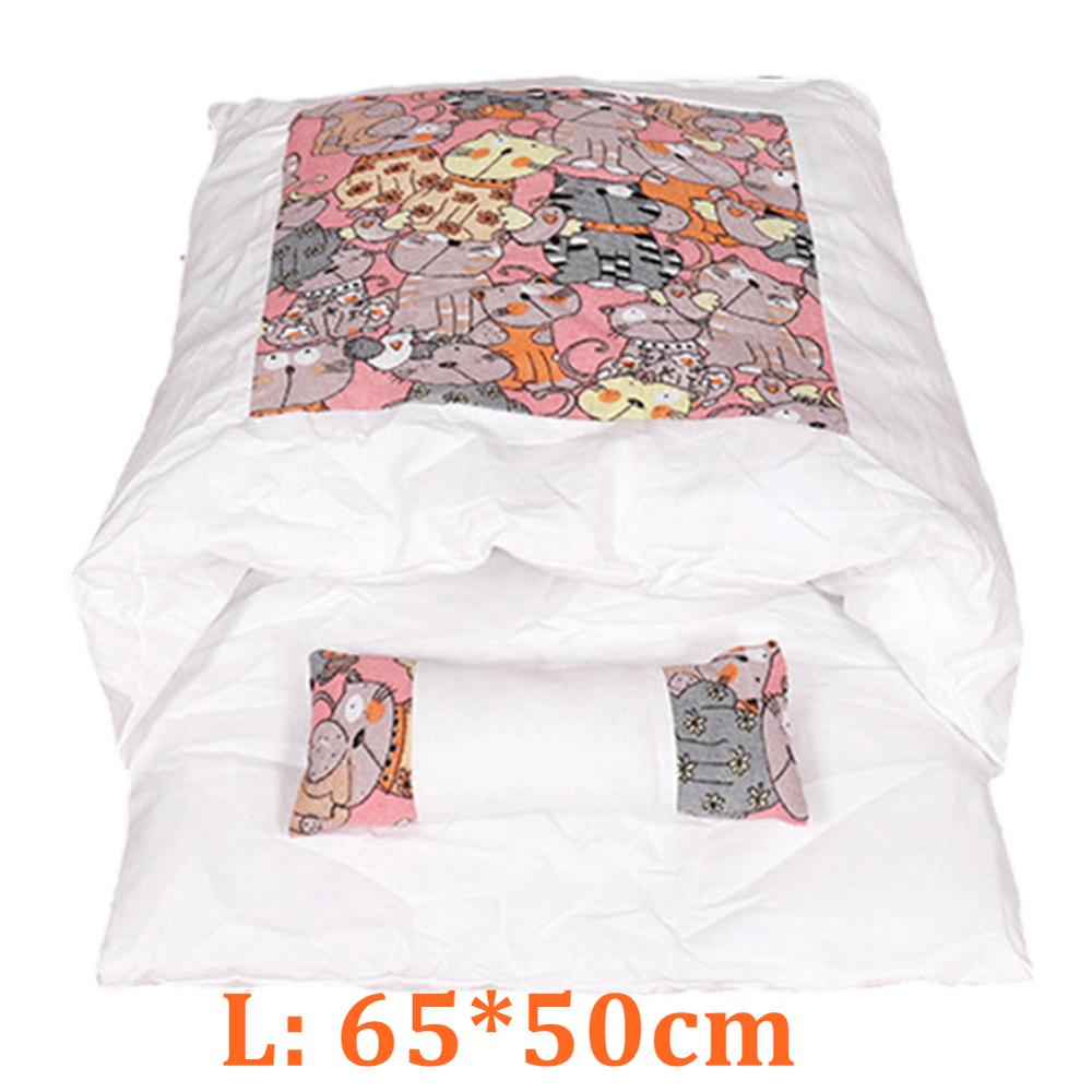Saco de dormir para cama de gato, felpa, cálido, móvil, Gato de invierno, casa cueva interior para perro, suministros de cama blanda: Pink L
