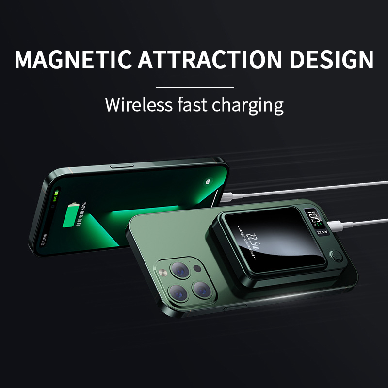 20000 mAh magnetische draadloze powerbank Draagbare externe batterij Apple Android snellader Universele powerbank voor iPhone Huawei