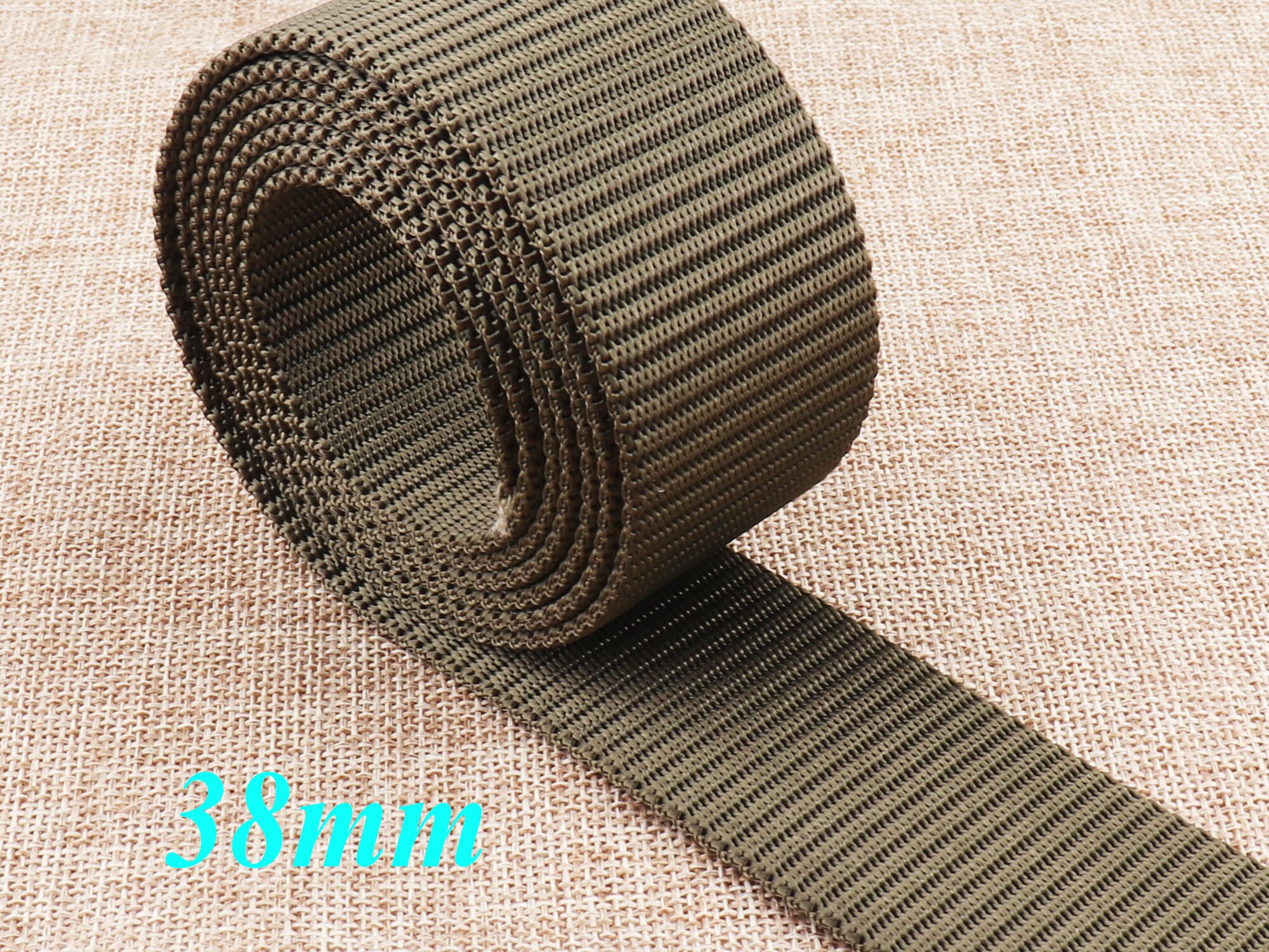 38 Mm Groen Nylon Zachte Riem Singels, Riem Gesp Tailleband Leash Singels, sleutelhanger Lanyard Bag Purse Webbing-38mm