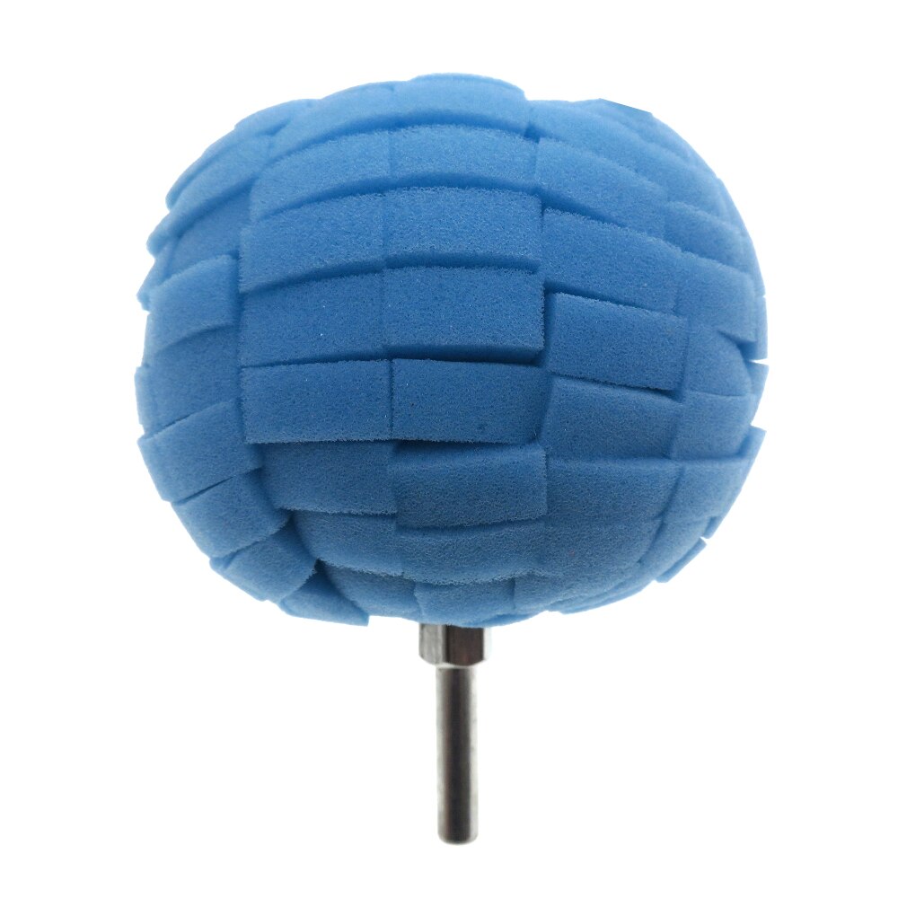 Juego de Herramientas de taladro eléctrico, almohadilla de pulido de esponja, almohadillas de pulido de coche en forma de cono para limpieza de cubo de rueda de coche: Blue 1 PCS