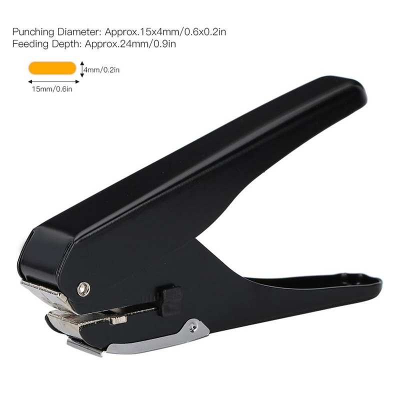 9771 Single Hole Puncher Manual ID Card Slot Punching Machine 10 Sheets for Home Office School