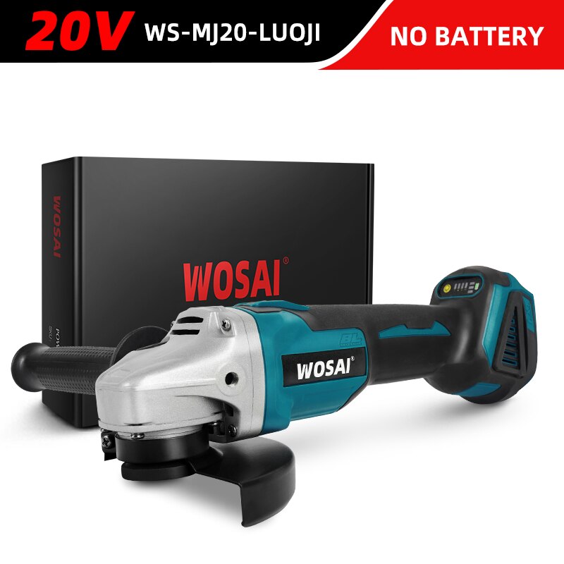 WOSAI Brushless Cordless Angle Grinder DIY Power Tools 125mm Impact Electric Polishing Grinding Machine for Makita 18V Battery: WS-MJ20-LUOJI