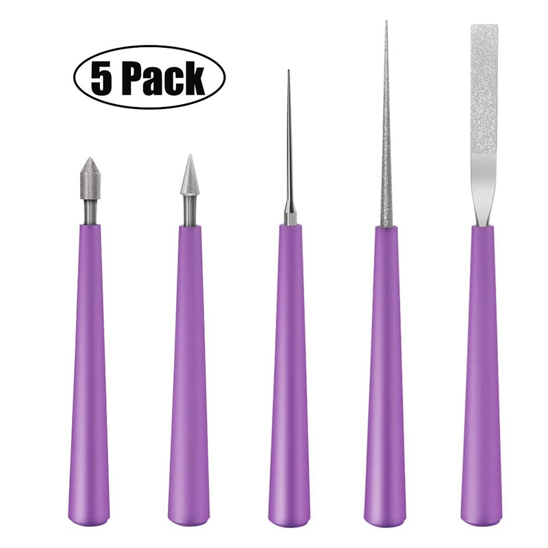 5PCS Perle Reibahle Set Diamant Gekippt Perle Reibahle Sicken Loch Enlarger Werkzeug für Glas Kunststoff Metall Holz Perlen